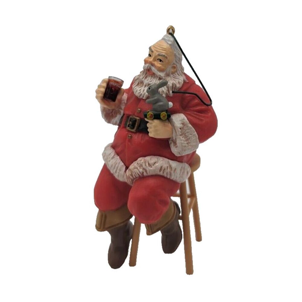2 Coca Cola Ornament Santa Claus‎  1990 - Picture 15 of 16